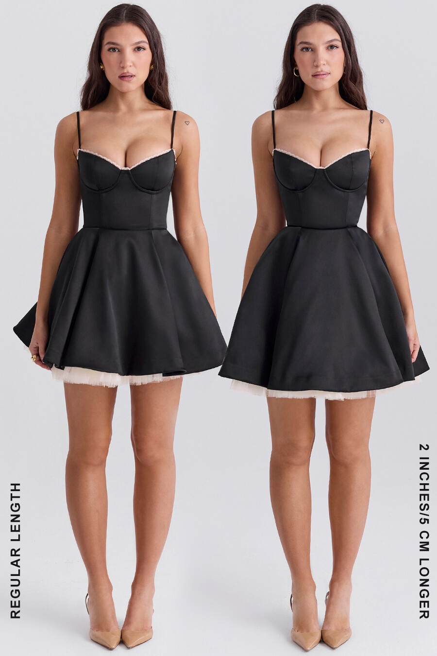 mini abito in tulle nero