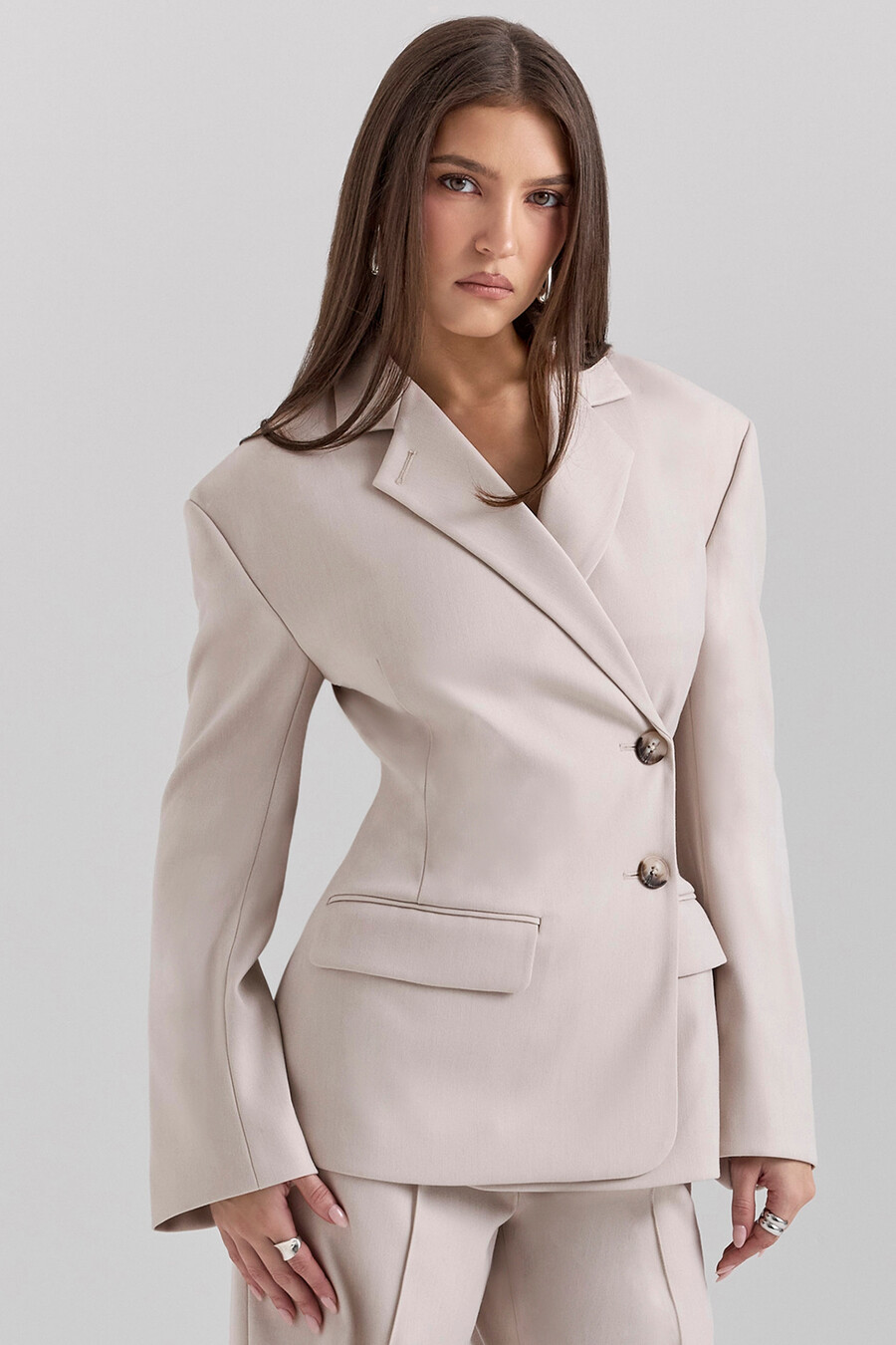 blazer a clessidra beige