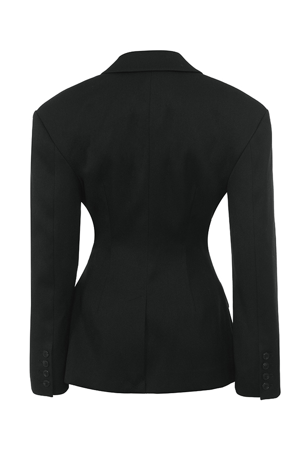 blazer nero a clessidra
