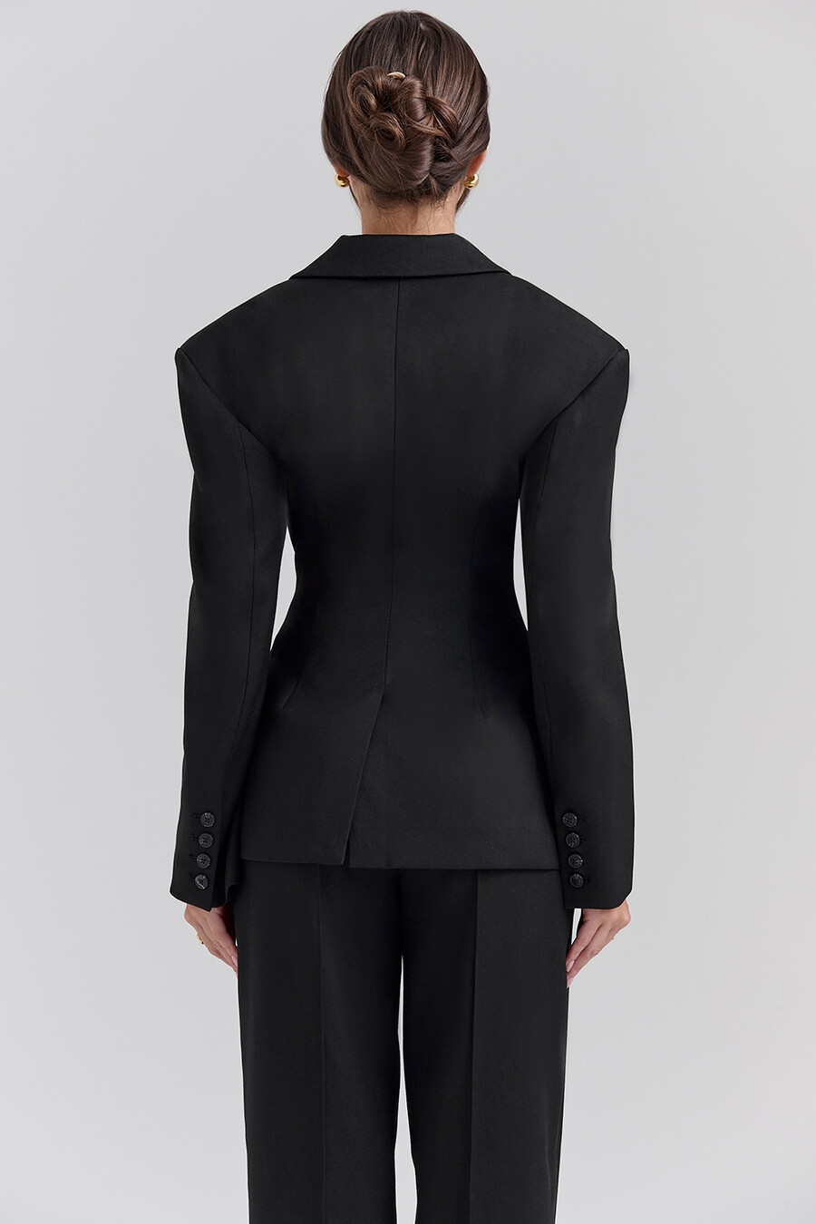 blazer nero a clessidra