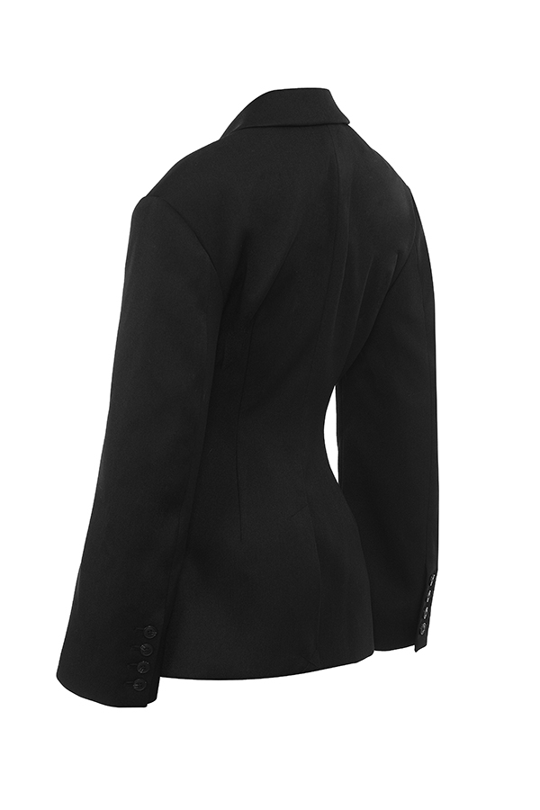 blazer nero a clessidra