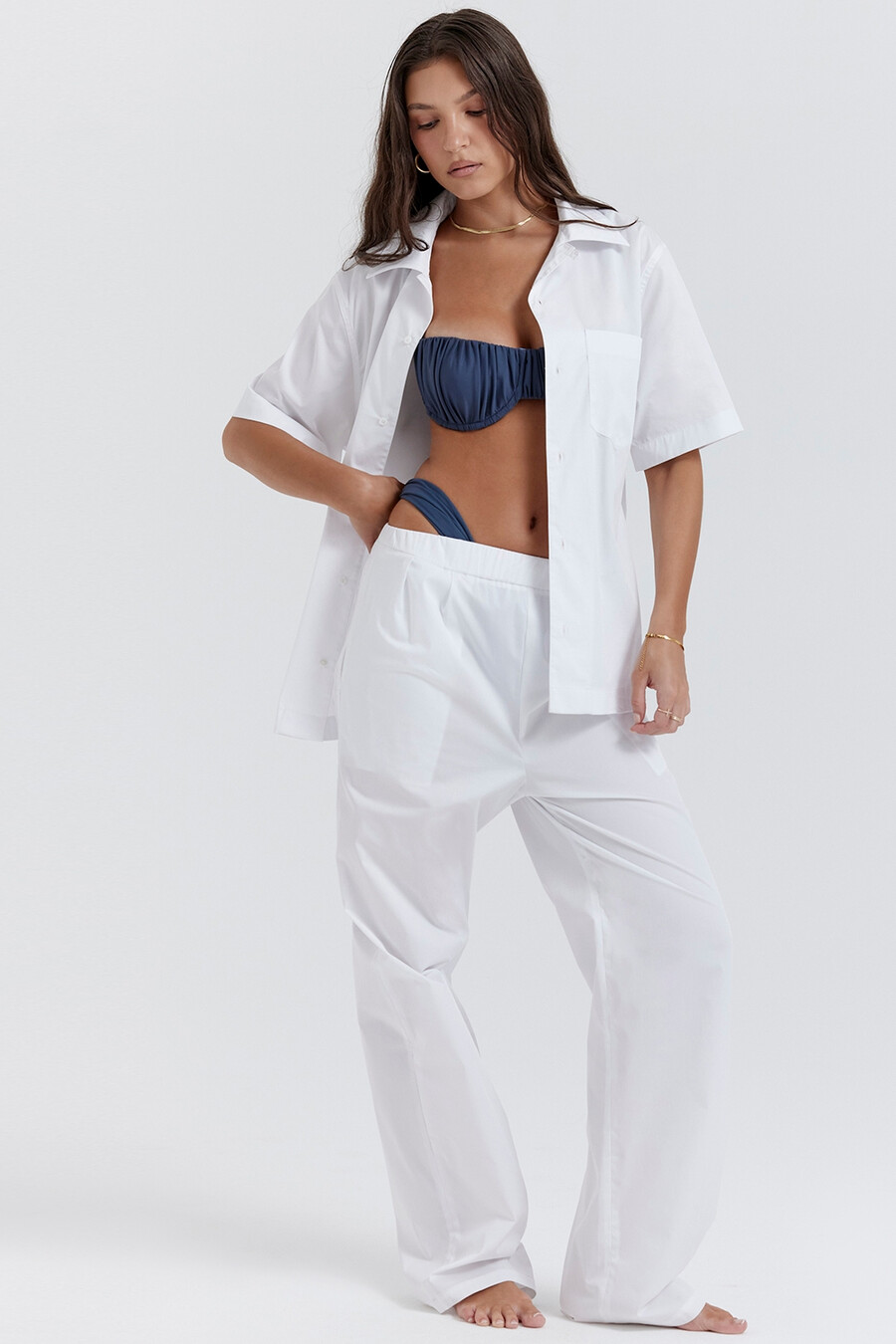 camicia bianca oversize