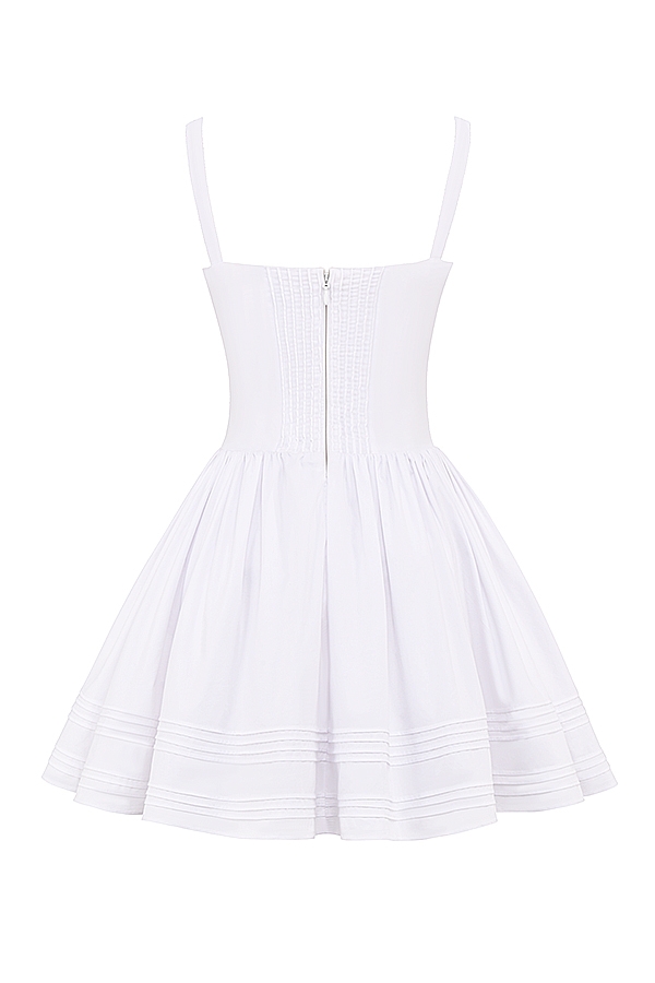 mini abito in cotone bianco