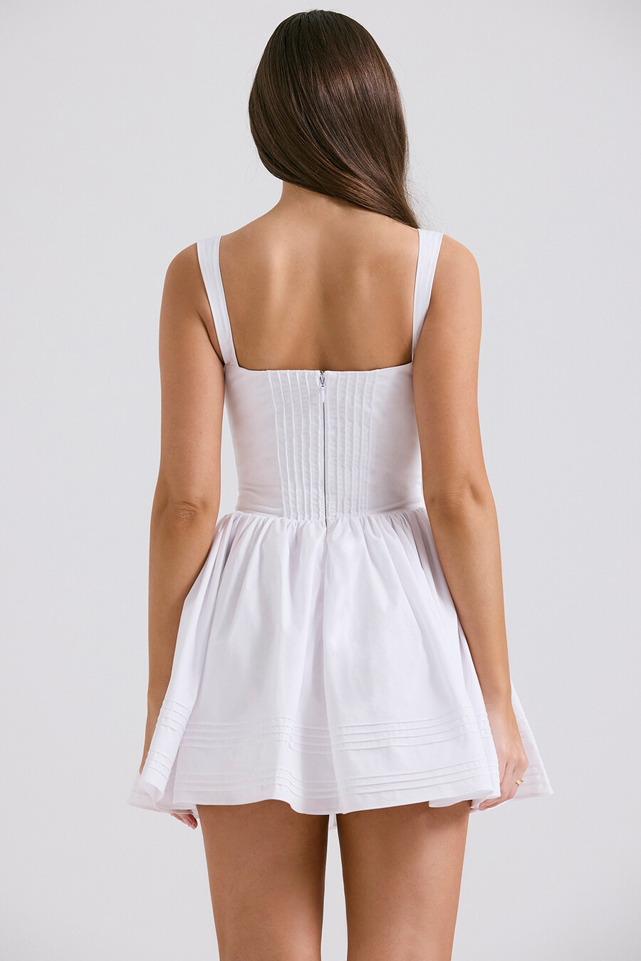 mini abito in cotone bianco