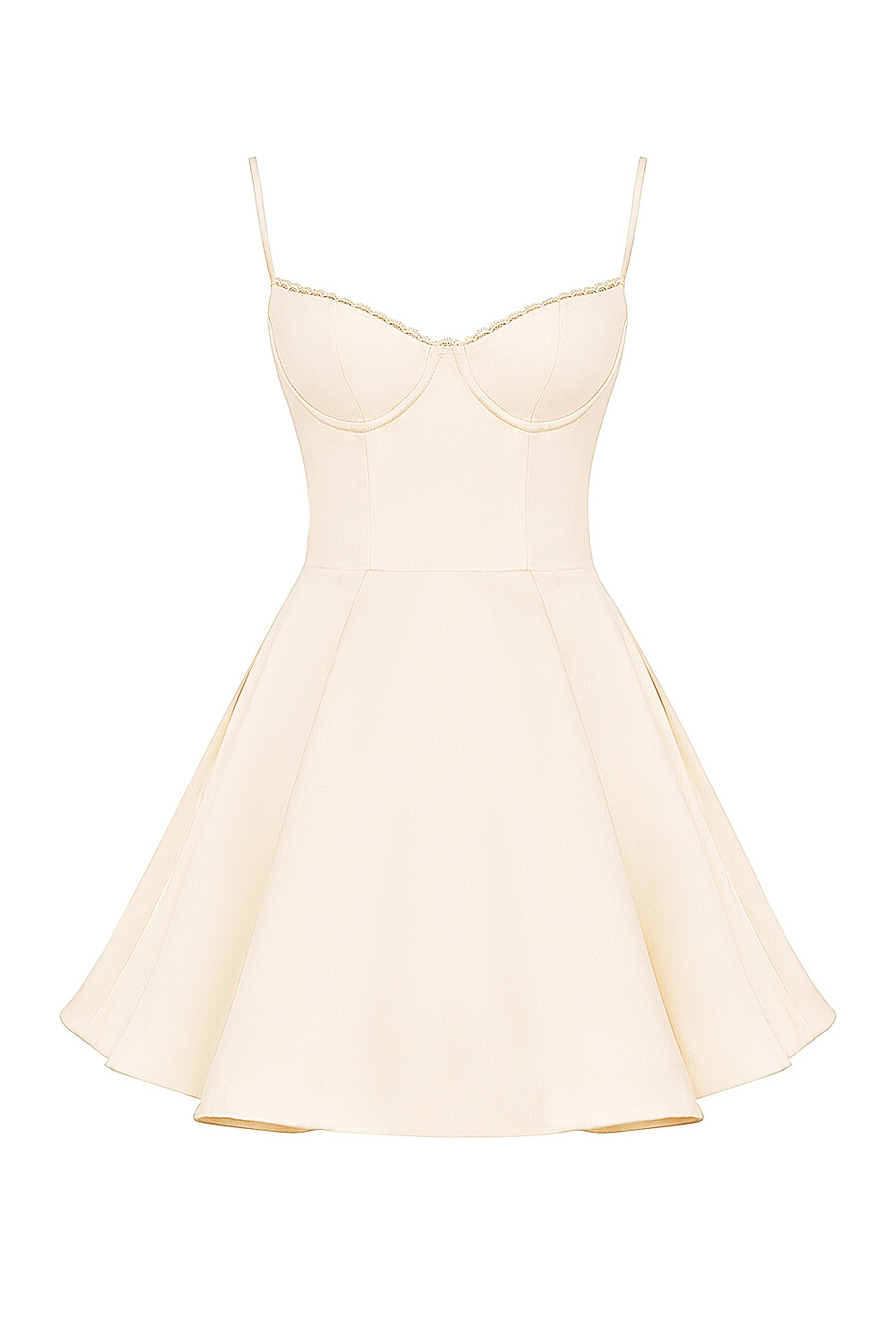 mini abito in tulle color crema vintage