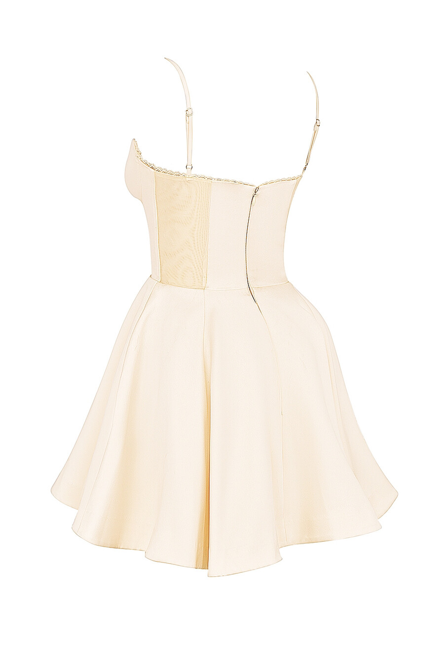 mini abito in tulle color crema vintage