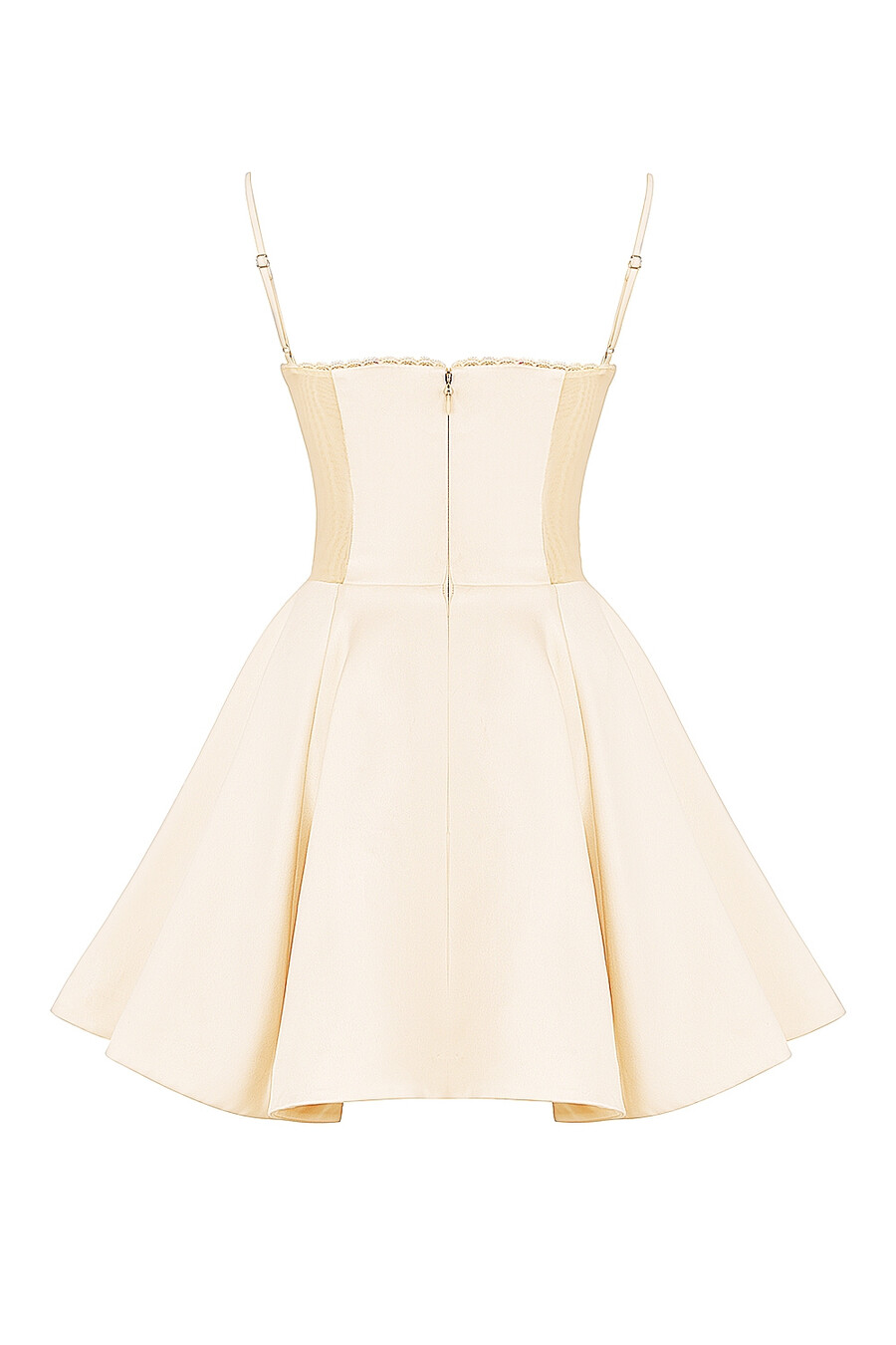 mini abito in tulle color crema vintage
