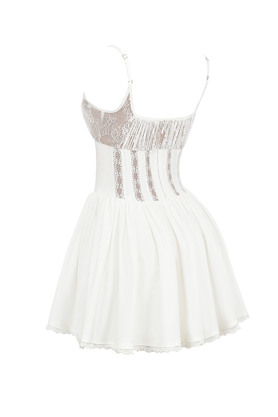 mini abito corsetto in cotone bianco