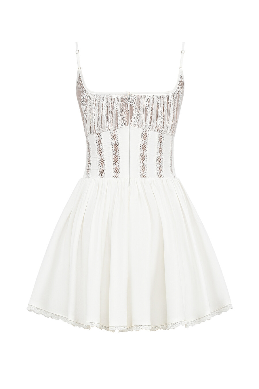 mini abito corsetto in cotone bianco