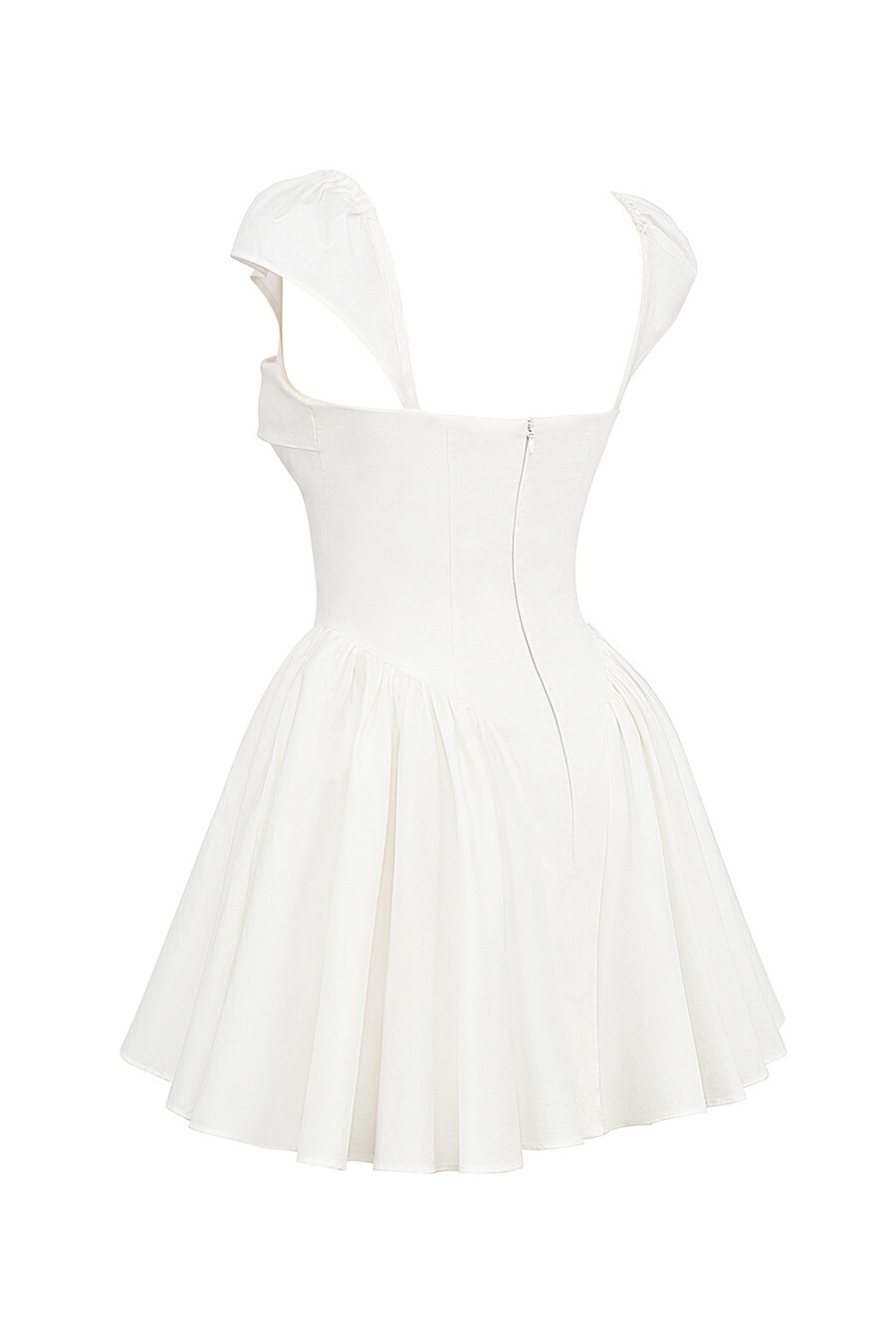 mini abito corsetto in cotone bianco
