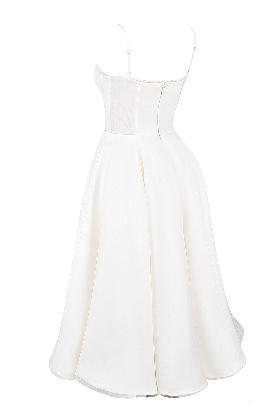 abito midi in tulle bianco
