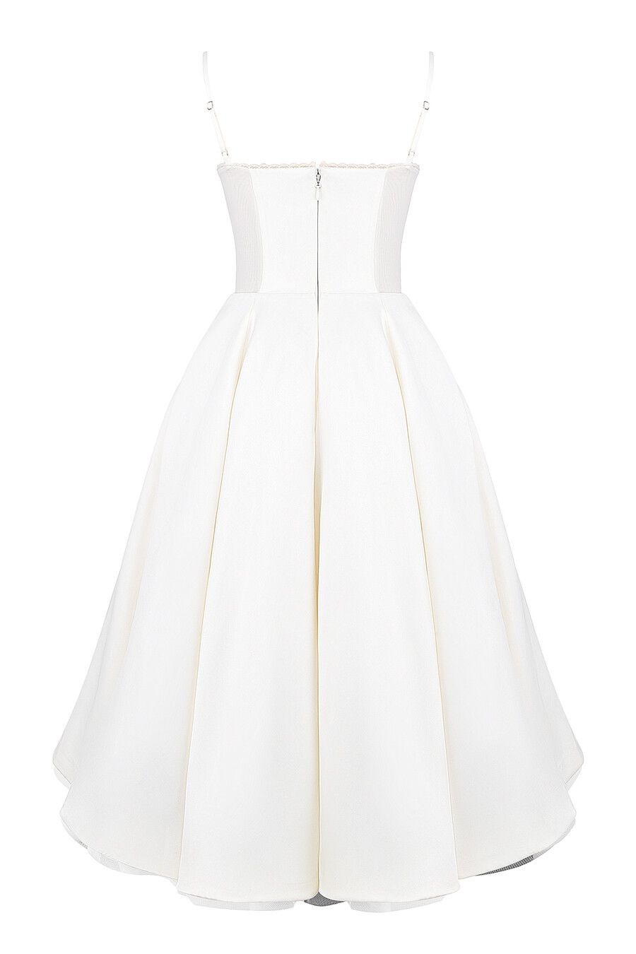 abito midi in tulle bianco