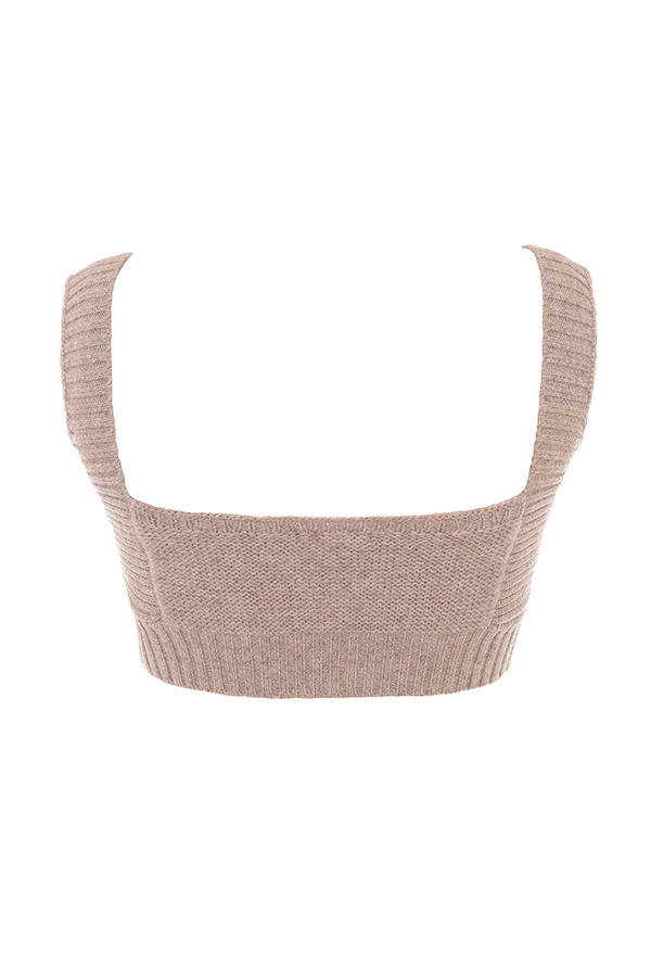 bralette in lana naturale barley
