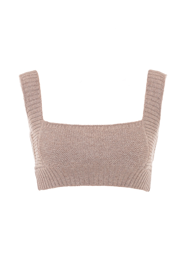 bralette in lana naturale barley