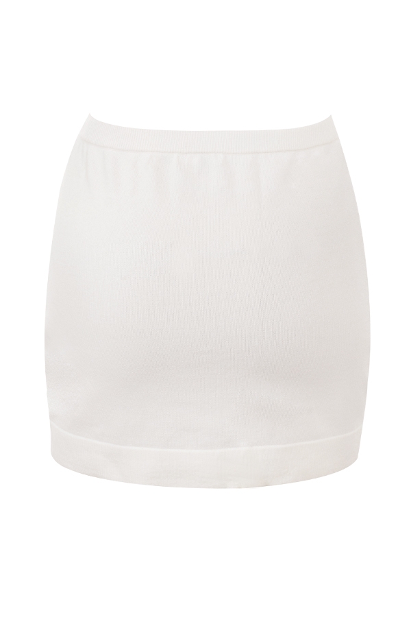 minigonna in cashmere avorio