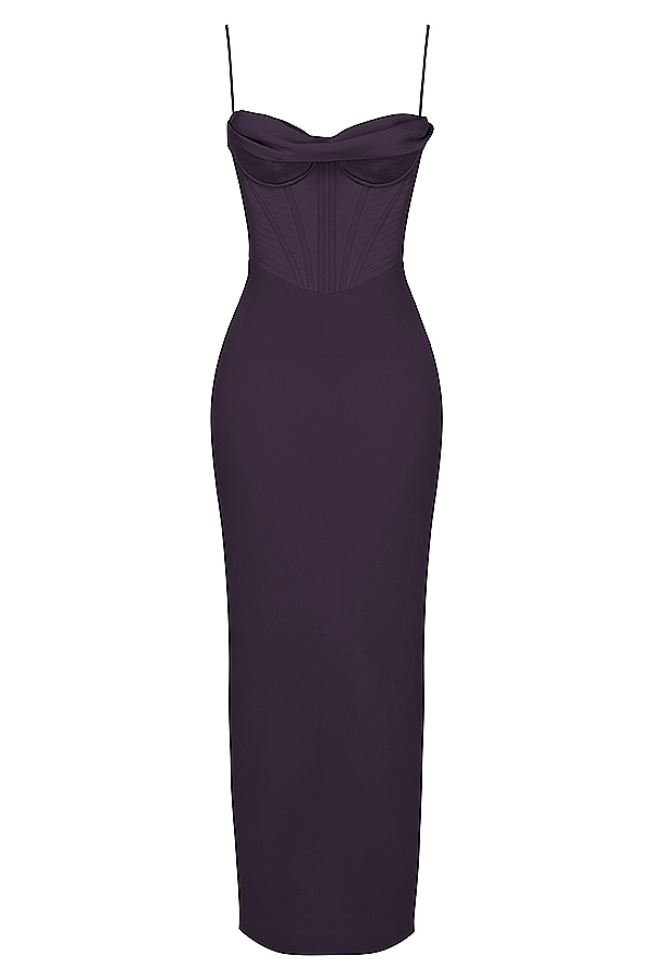 abito lungo con corsetto night shade