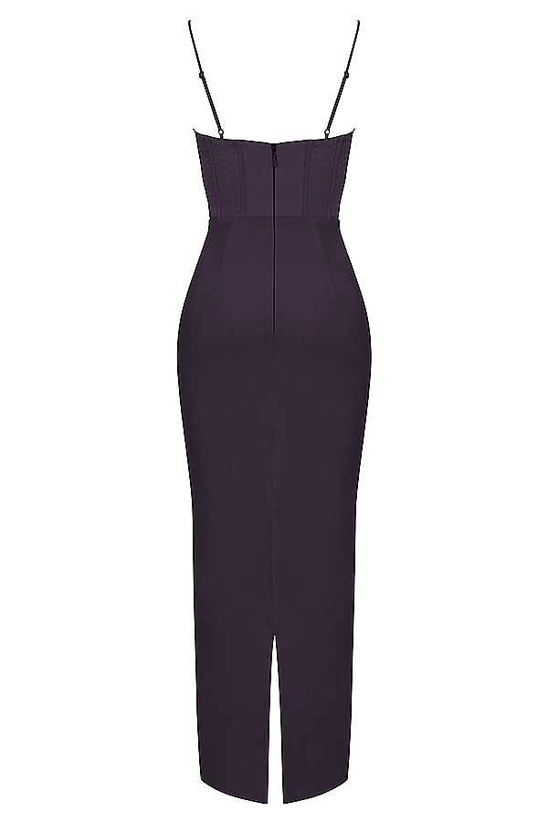 abito lungo con corsetto night shade