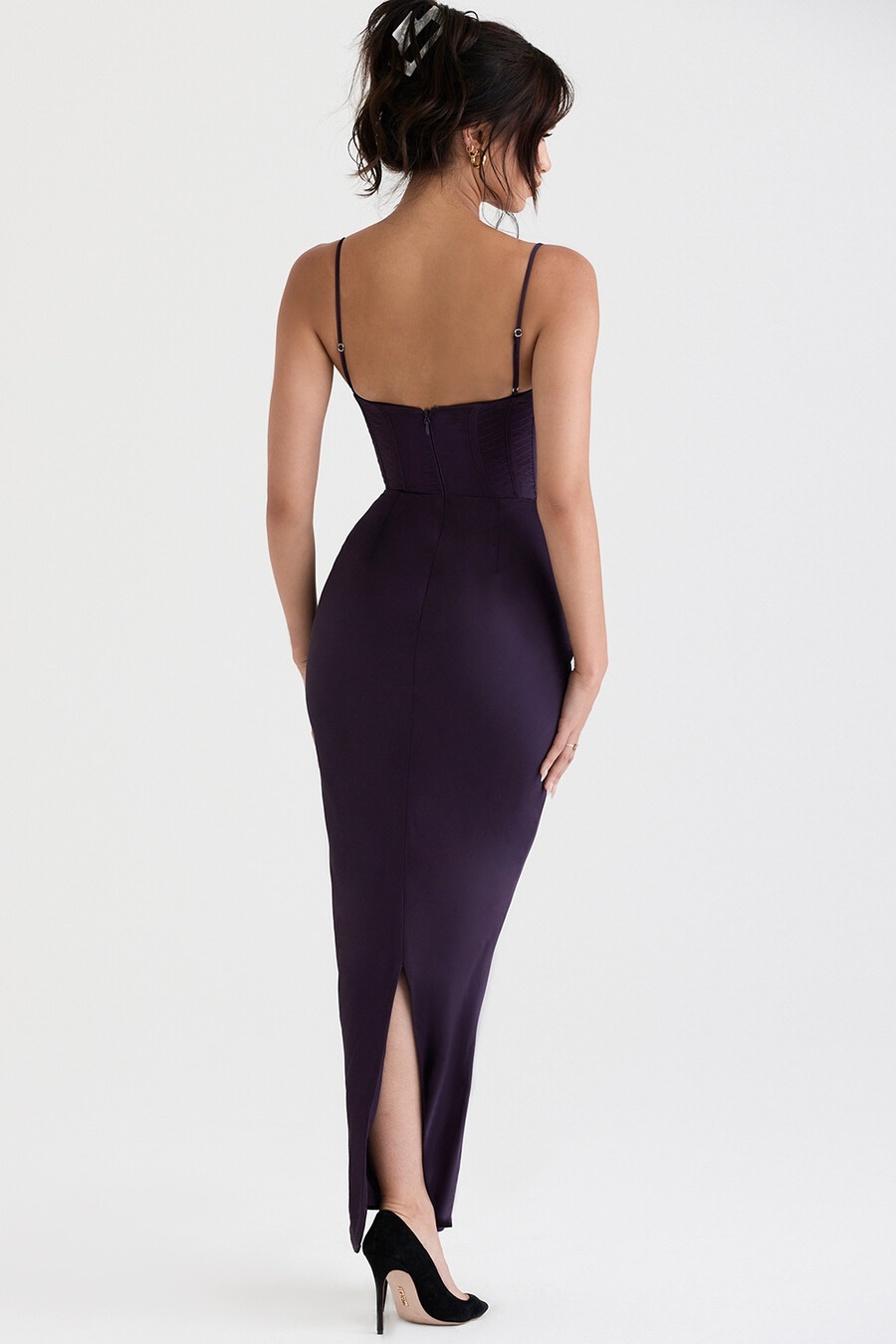 abito lungo con corsetto night shade
