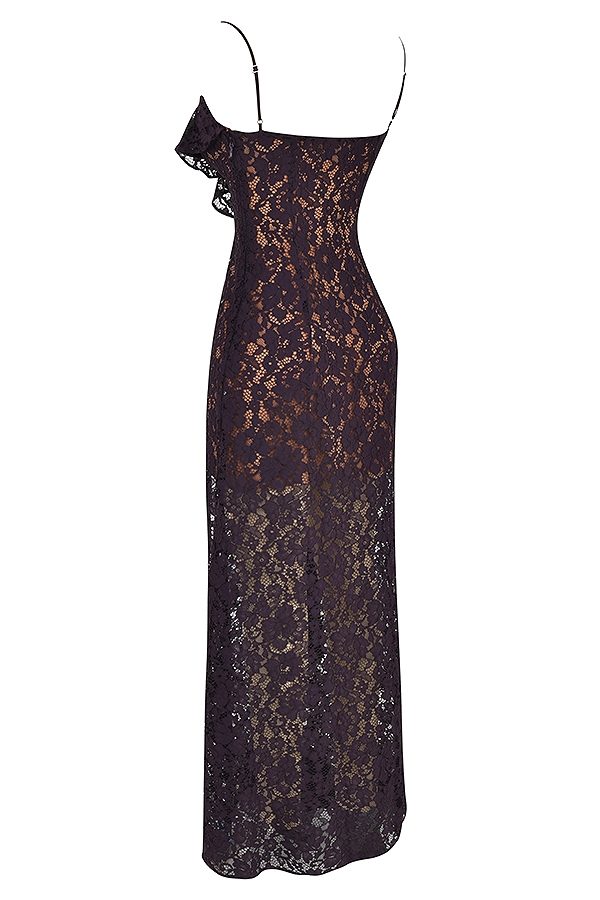 abito lungo in pizzo night shade