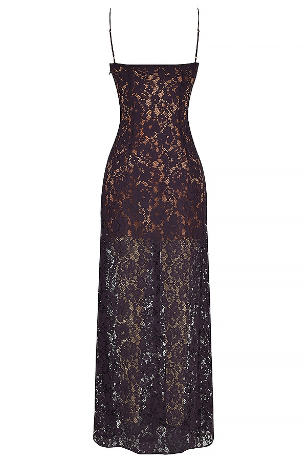 abito lungo in pizzo night shade
