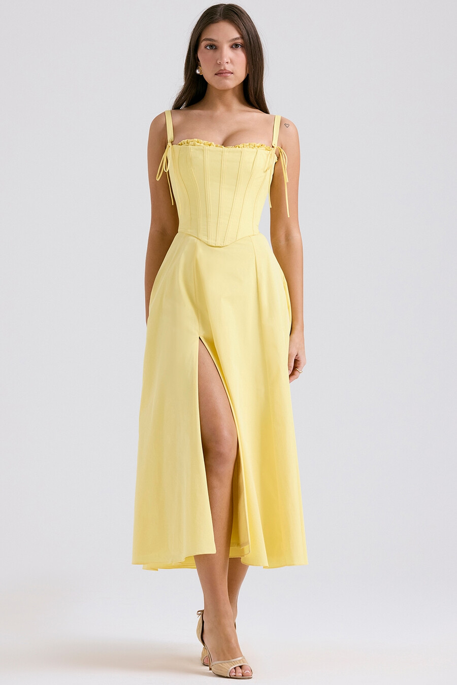 abito estivo midi in cotone sunshine