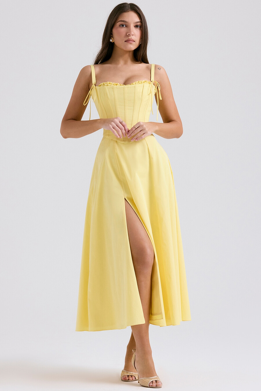abito estivo midi in cotone sunshine