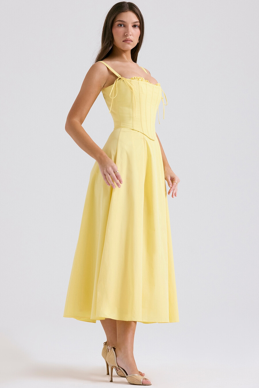 abito estivo midi in cotone sunshine