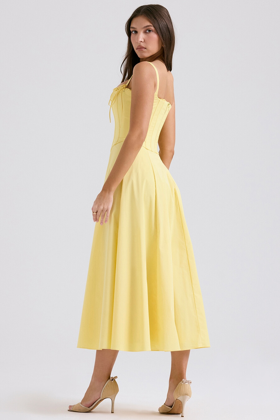 abito estivo midi in cotone sunshine