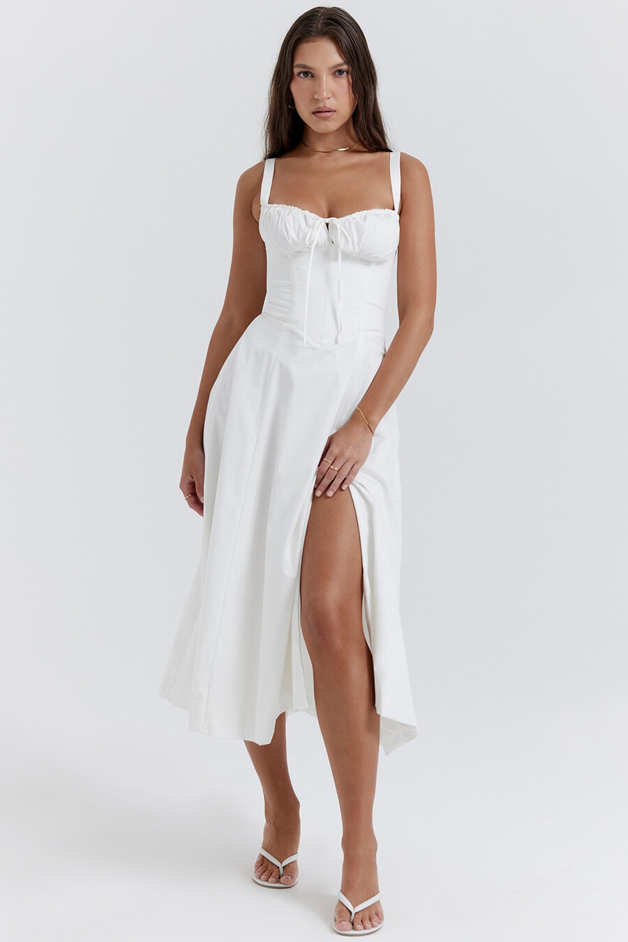 abito estivo bustier bianco