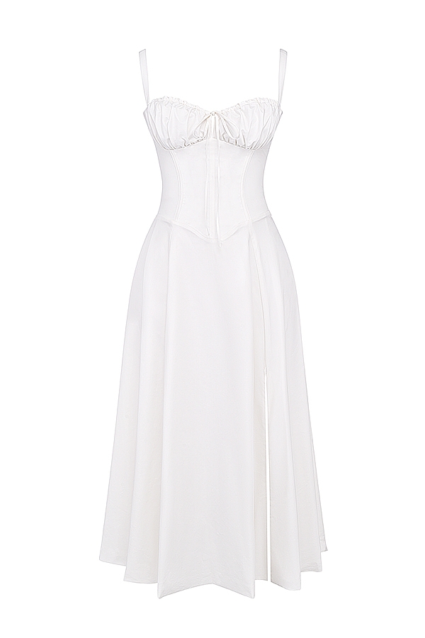 abito estivo bustier bianco