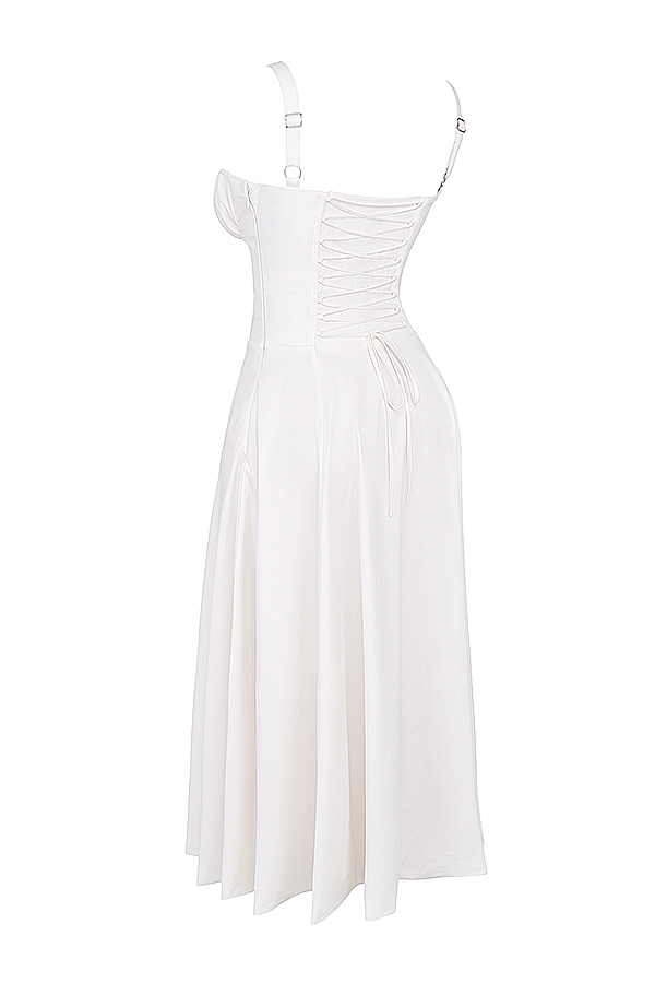 abito estivo bustier bianco