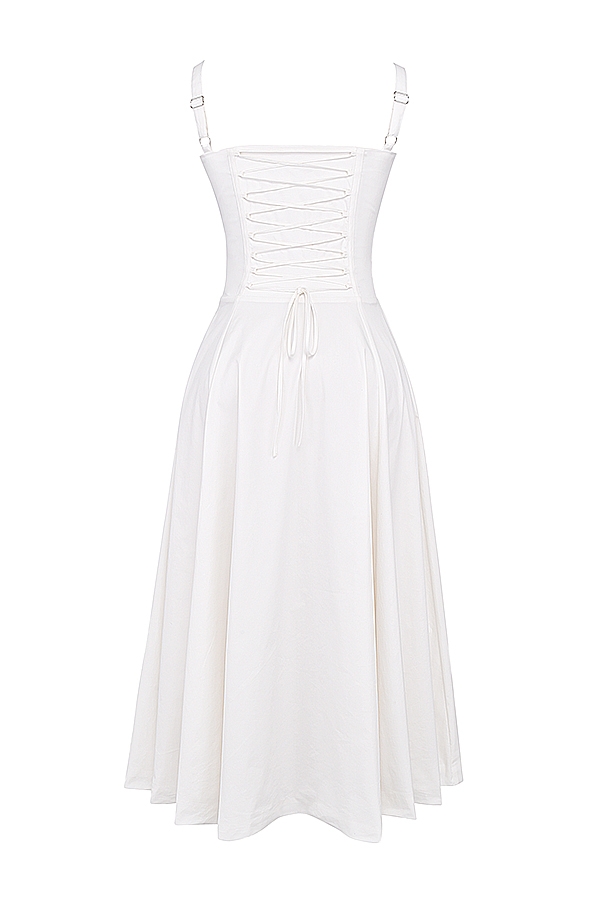 abito estivo bustier bianco