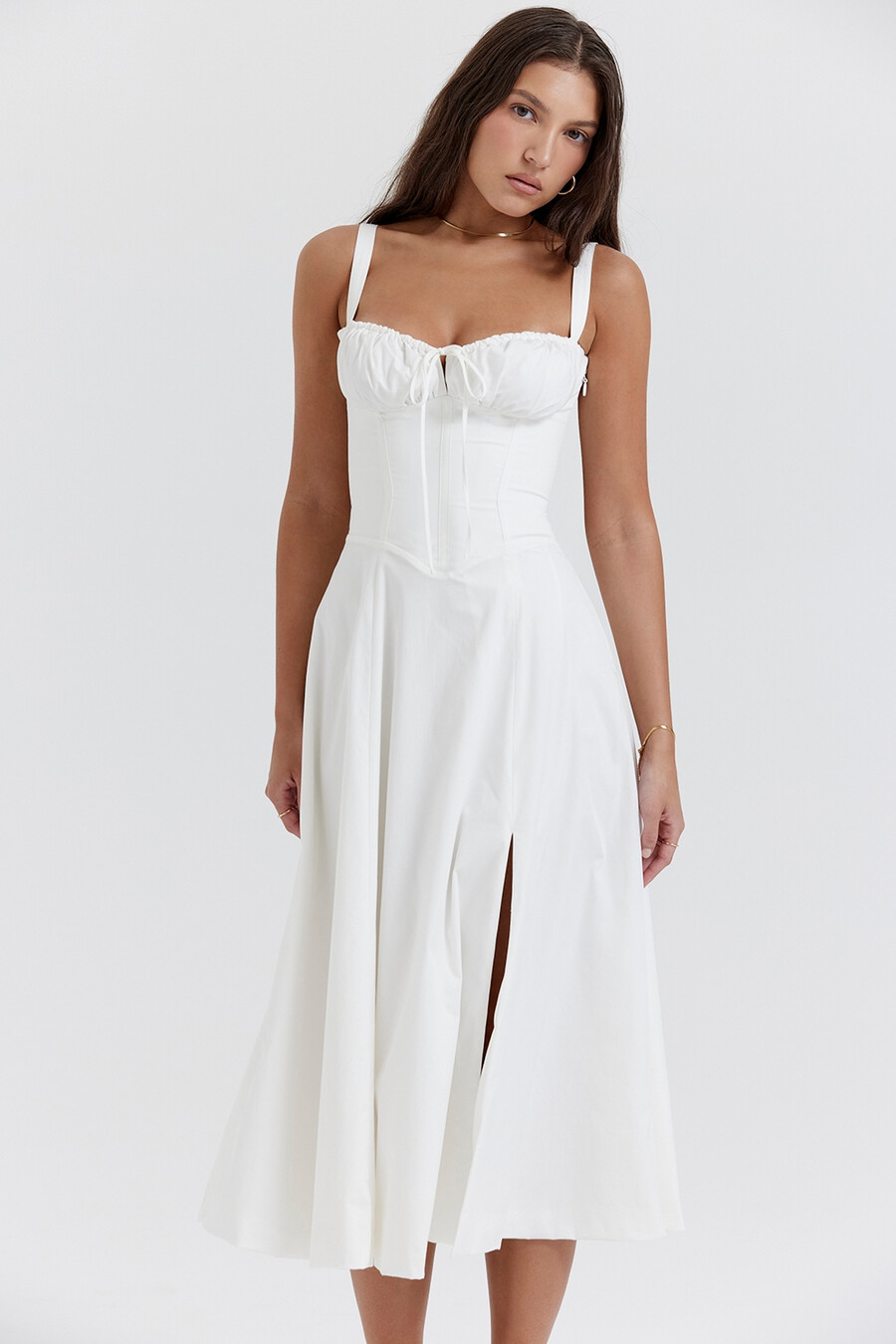 abito estivo bustier bianco