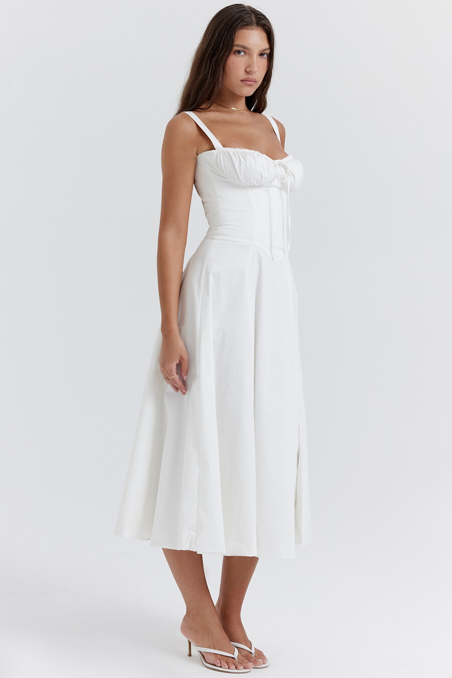 abito estivo bustier bianco