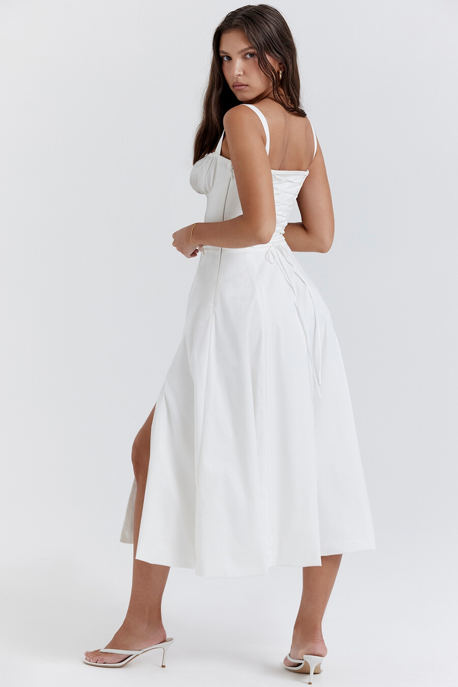 abito estivo bustier bianco