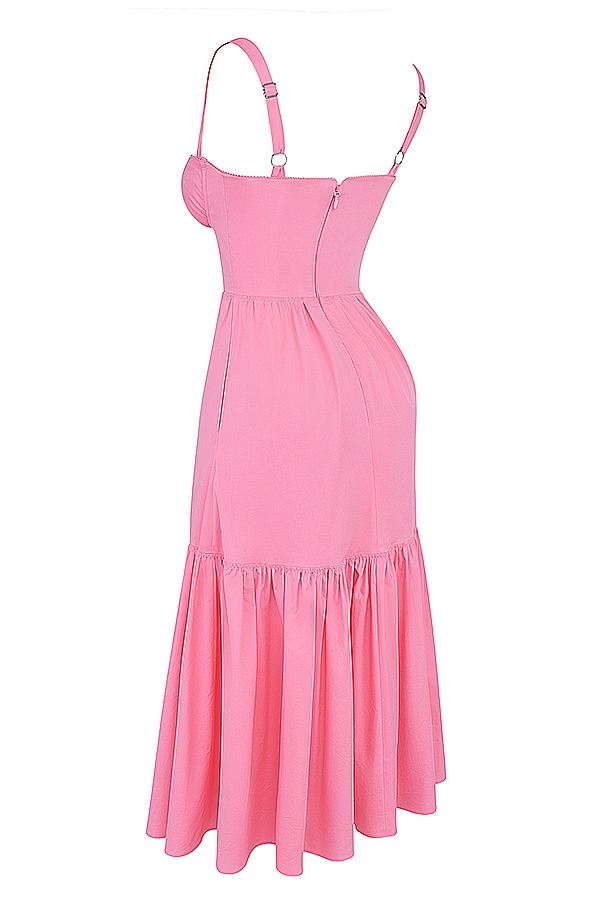 abito estivo midi rosa francese