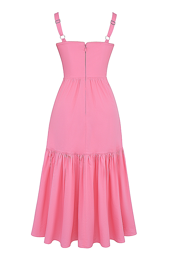 abito estivo midi rosa francese