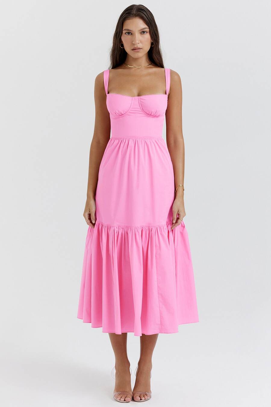 abito estivo midi rosa francese