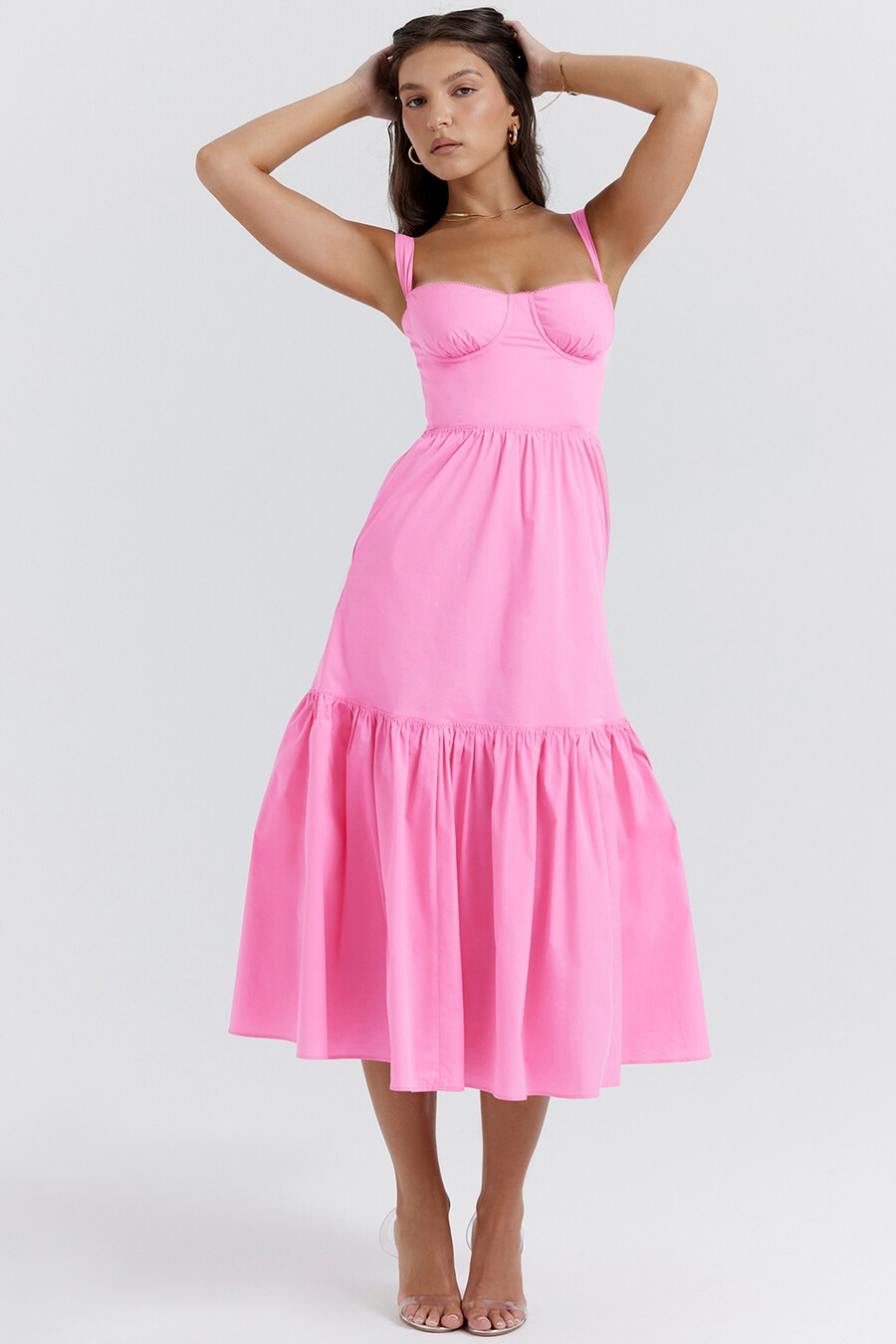 abito estivo midi rosa francese