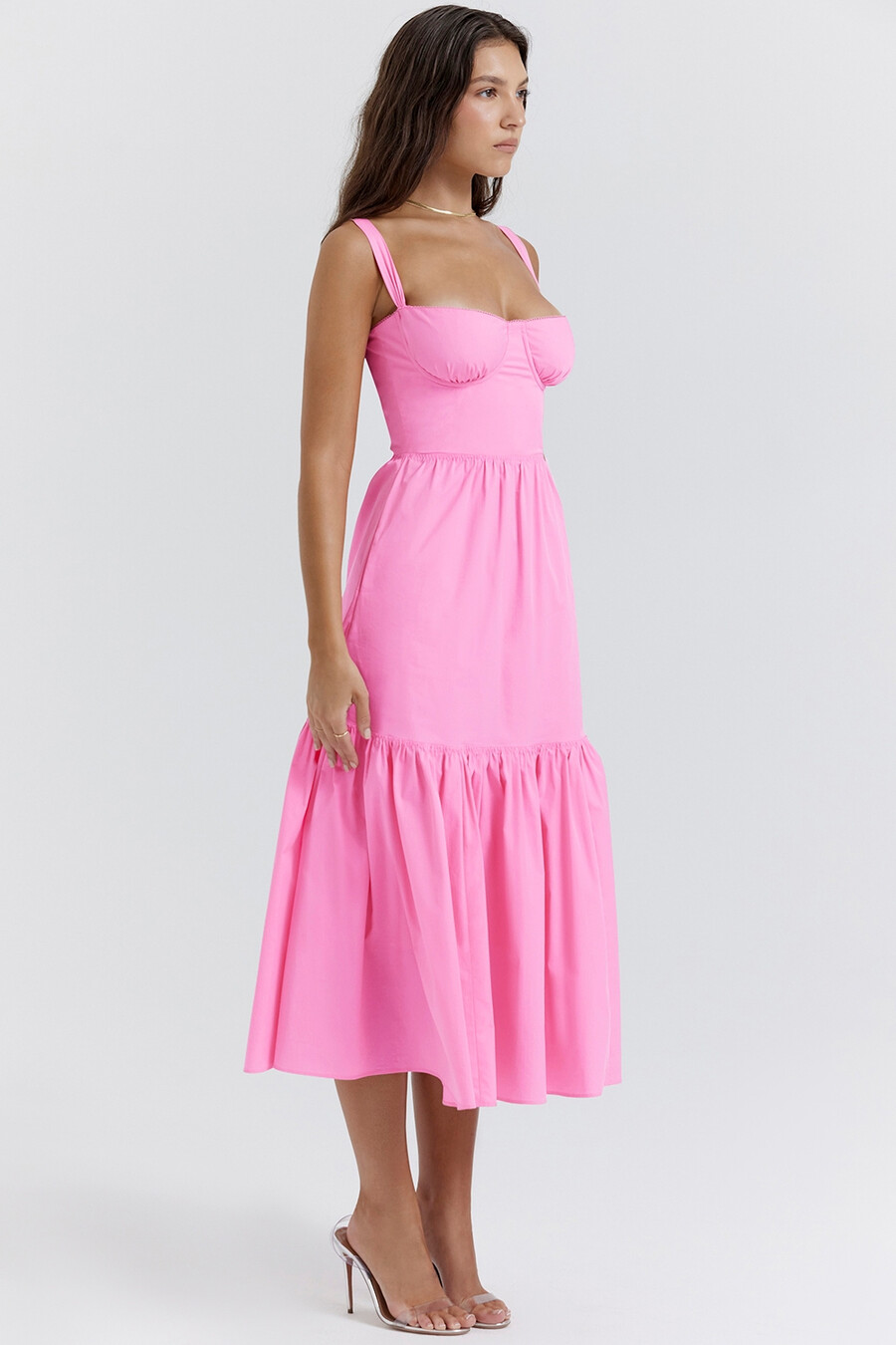 abito estivo midi rosa francese