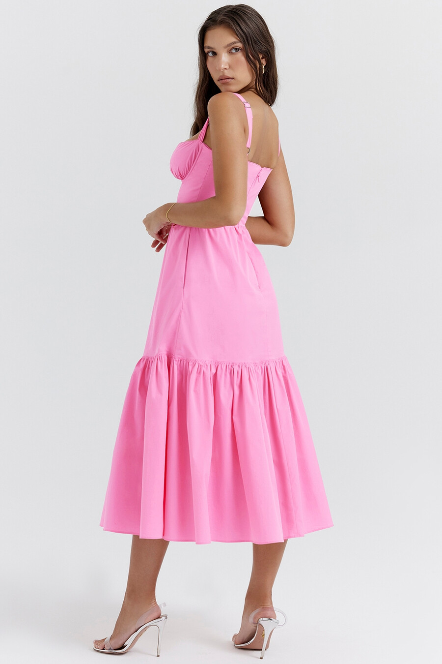 abito estivo midi rosa francese