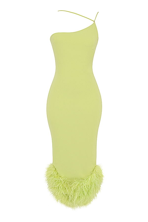 abito midi color lime
