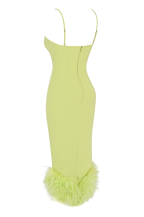 abito midi color lime