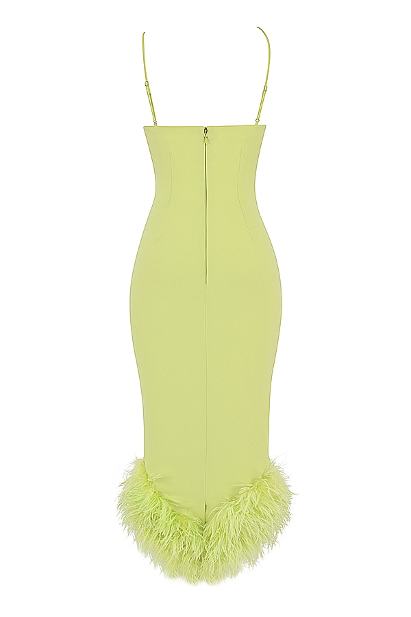 abito midi color lime