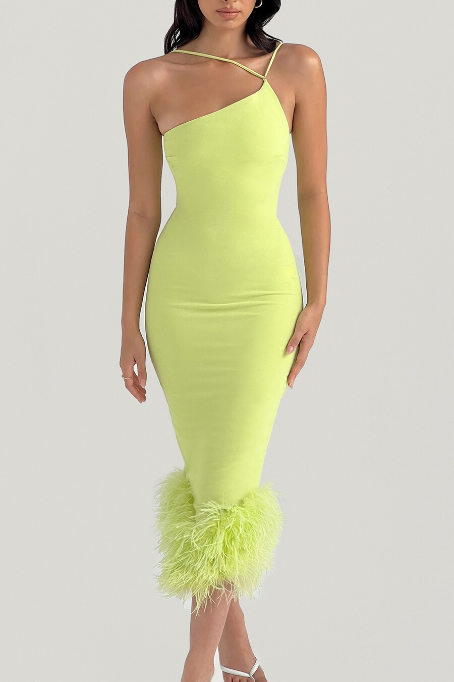 abito midi color lime