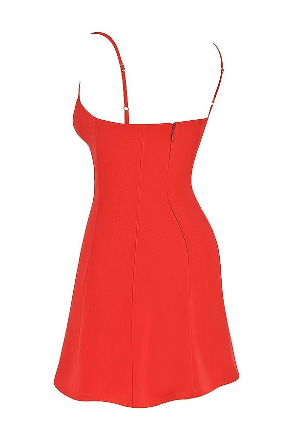mini abito rosso
