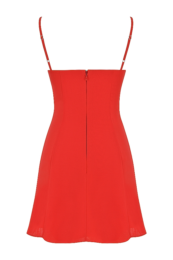 mini abito rosso