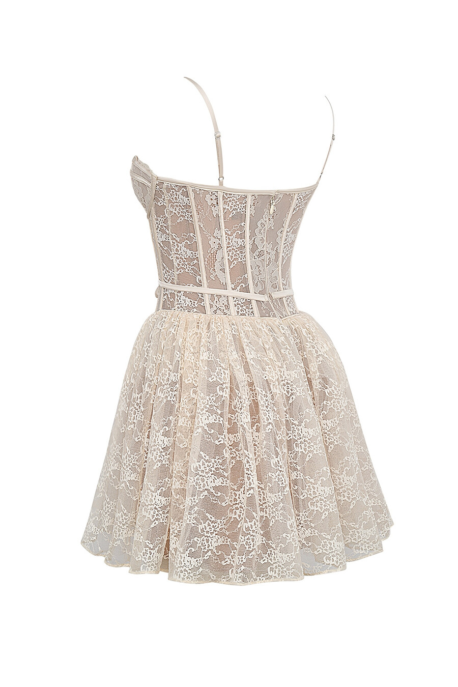 mini abito in pizzo crema vintage
