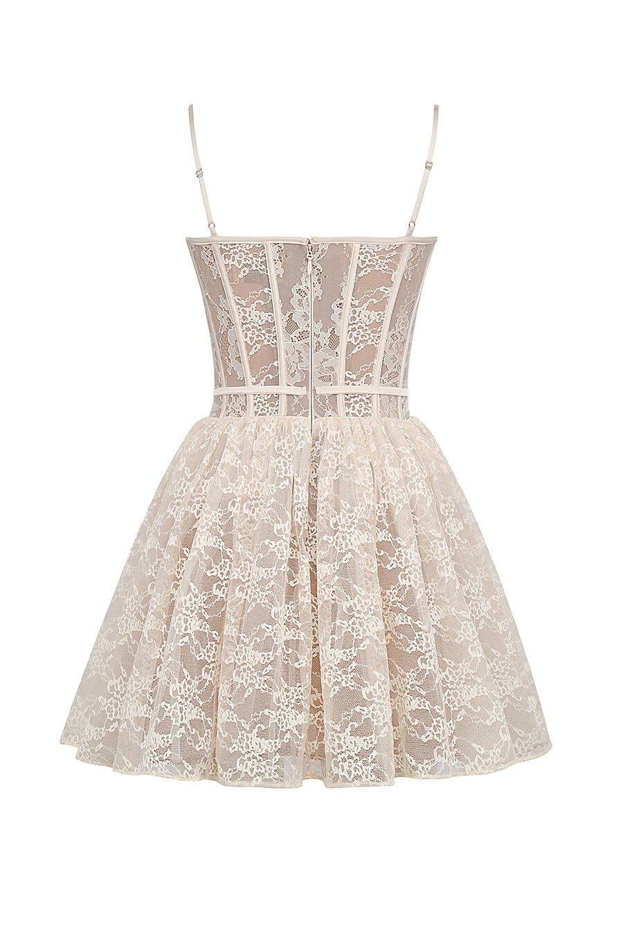mini abito in pizzo crema vintage