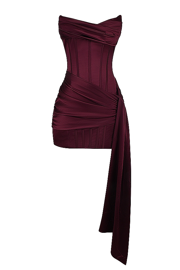abito corsetto senza spalline mulberry